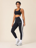 Contrast Color Yoga Leggings - Front View