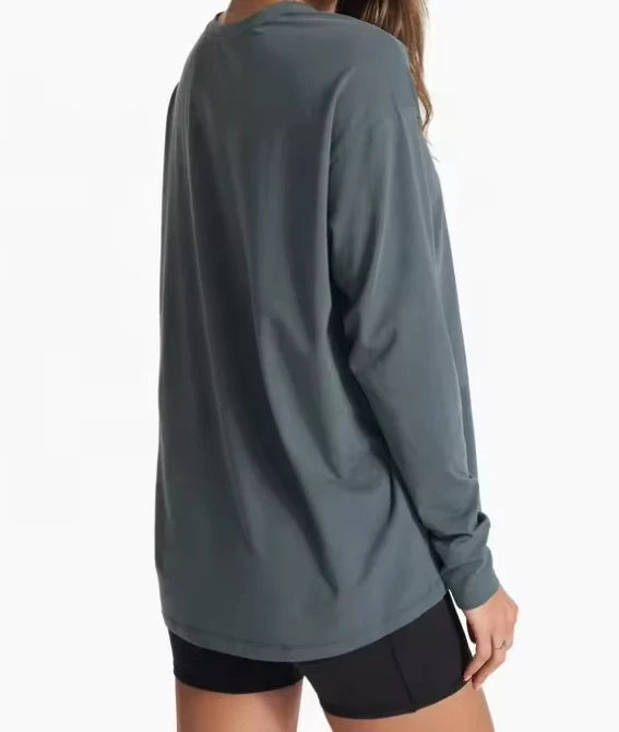 NudeBlend Relaxed Long Sleeve Tee back view
