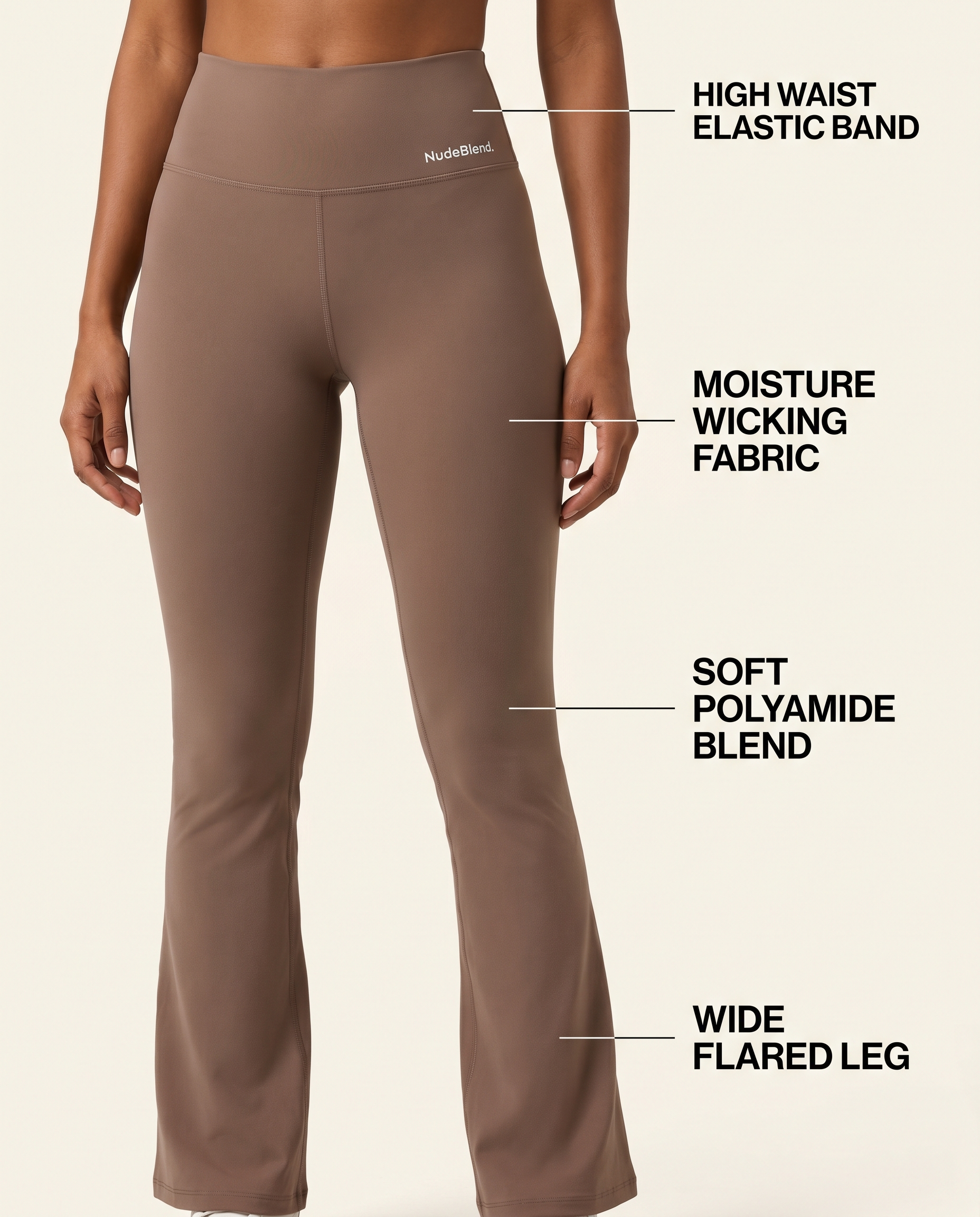Flared Yoga Leggings - Infographic