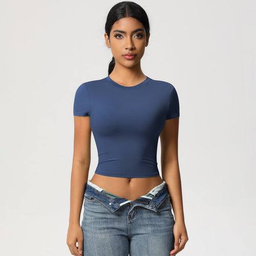 NudeBlend Stretchy Crop Tee