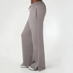 NudeBlend Stacked Flare Sweatpants side view