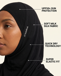 UPF50+ Sports Hijab - Infographic